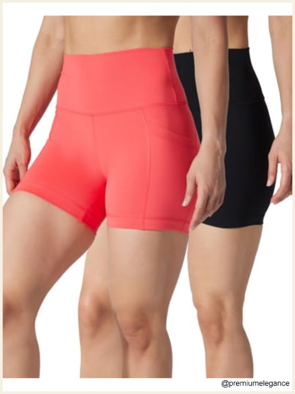 High Waisted Biker Shorts with Pockets for Women Yoga Running Athletic